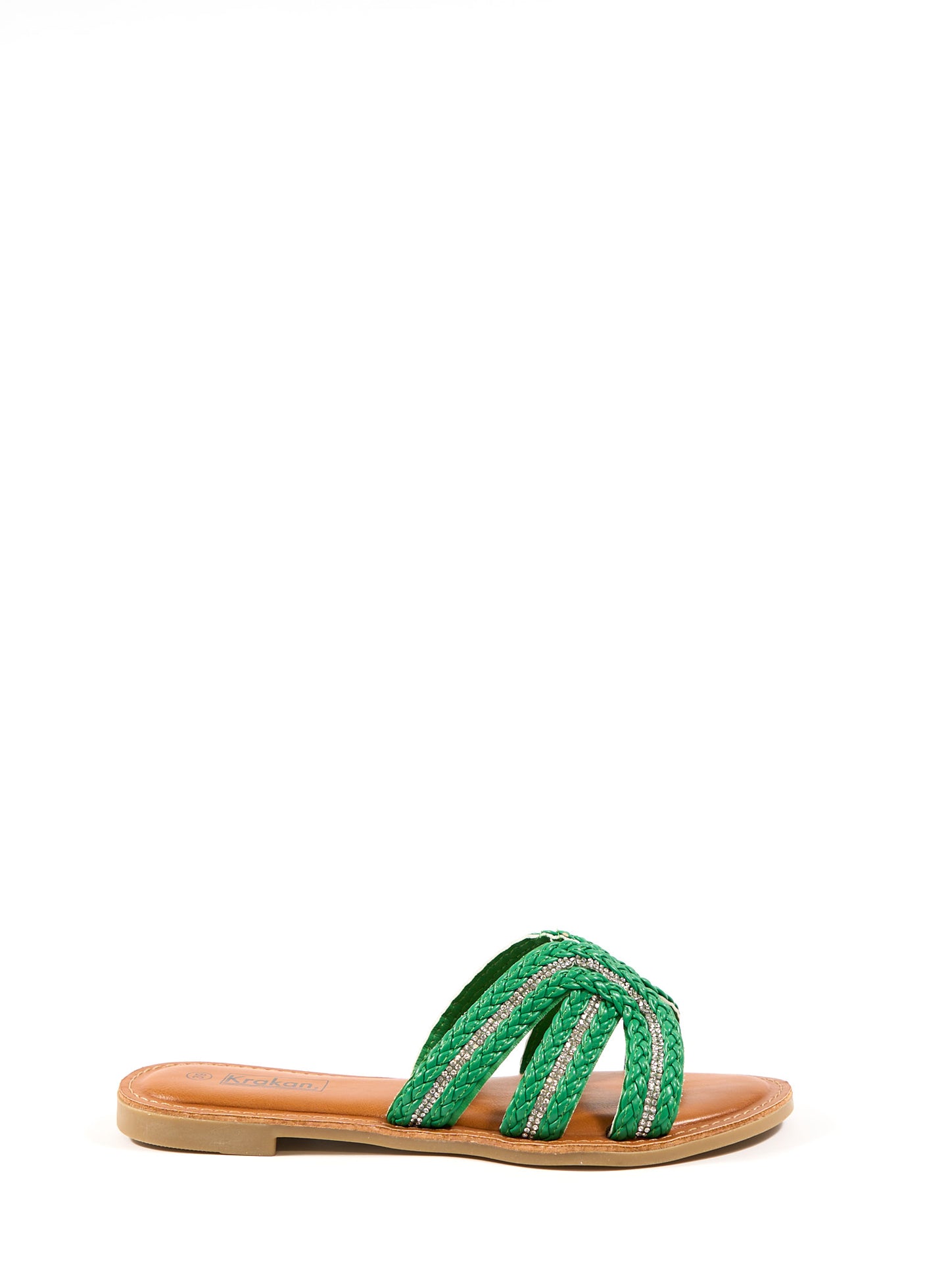 Mule Plate Malika - Influence Chaussure, Mules et Sandales, livraison Réunion 974 Vert / 36 Influence