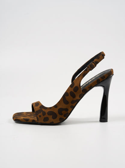 Sandale Talon Aimeria coloris Leopard vue de profil