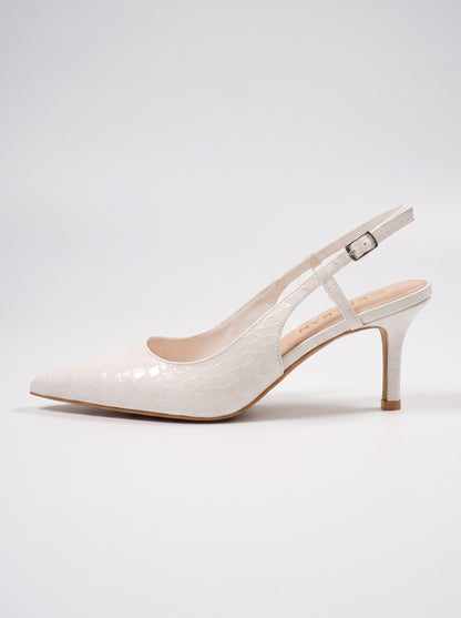 Escarpin Appoline coloris Blanc vue de profil