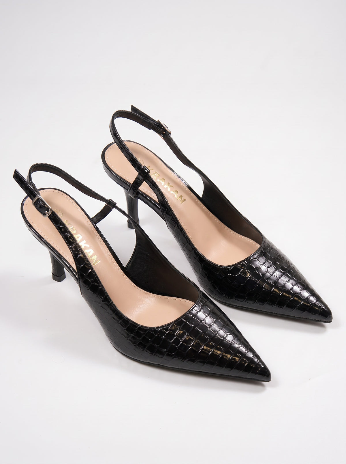 Escarpin Appoline coloris Noir vue trois-quarts