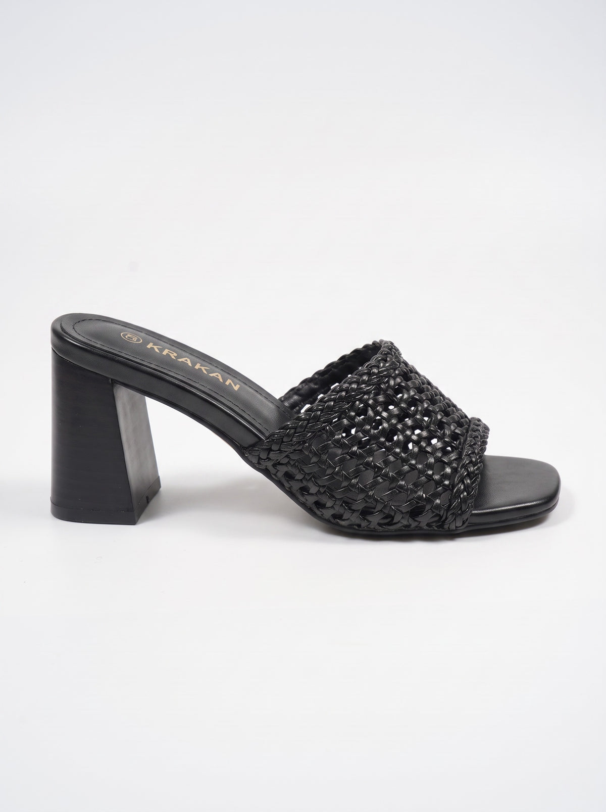 Mule Talon Awa coloris Noir vue de profil