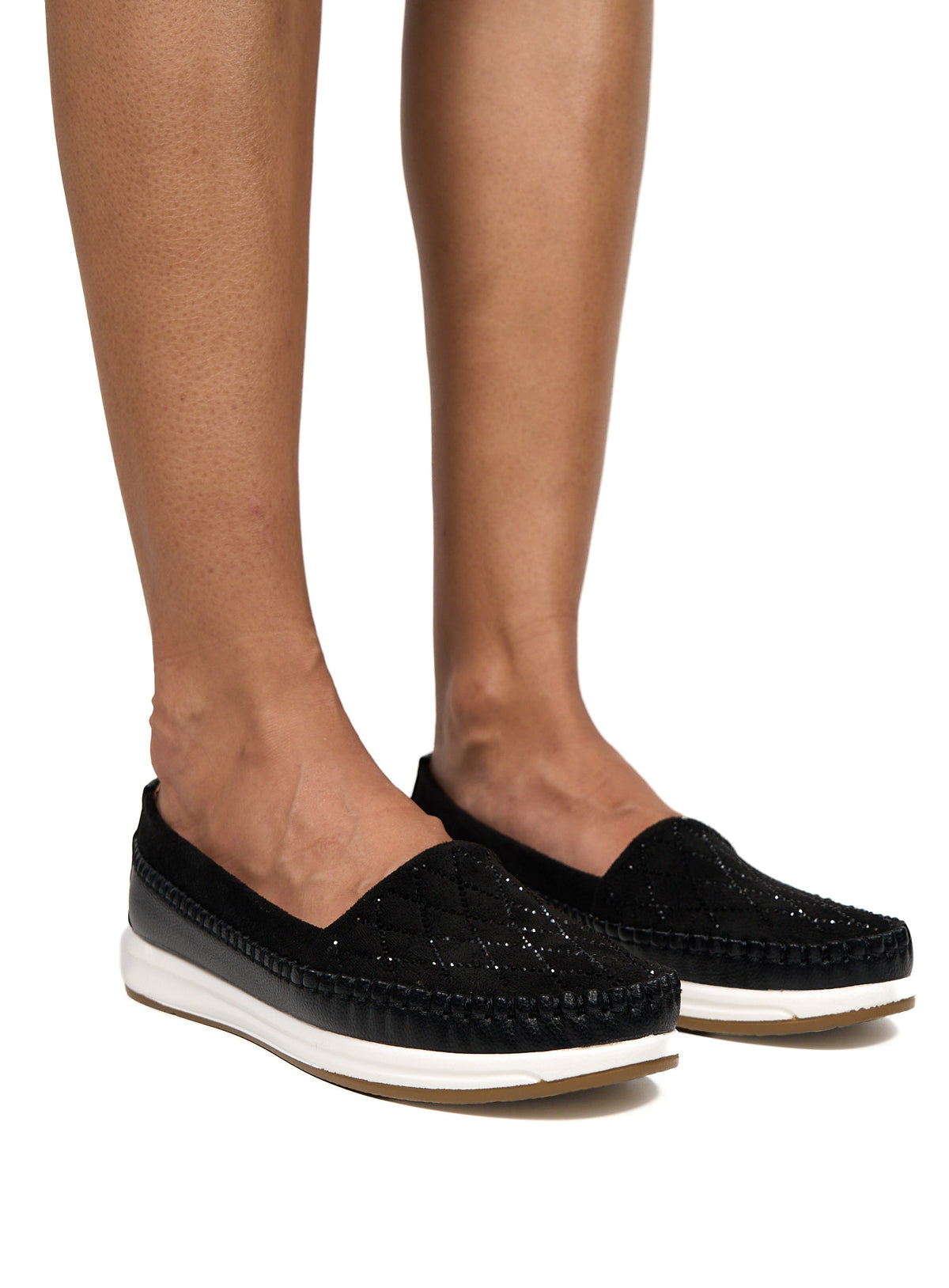 Mocassin Azira coloris noir sur fond blanc - vue 2