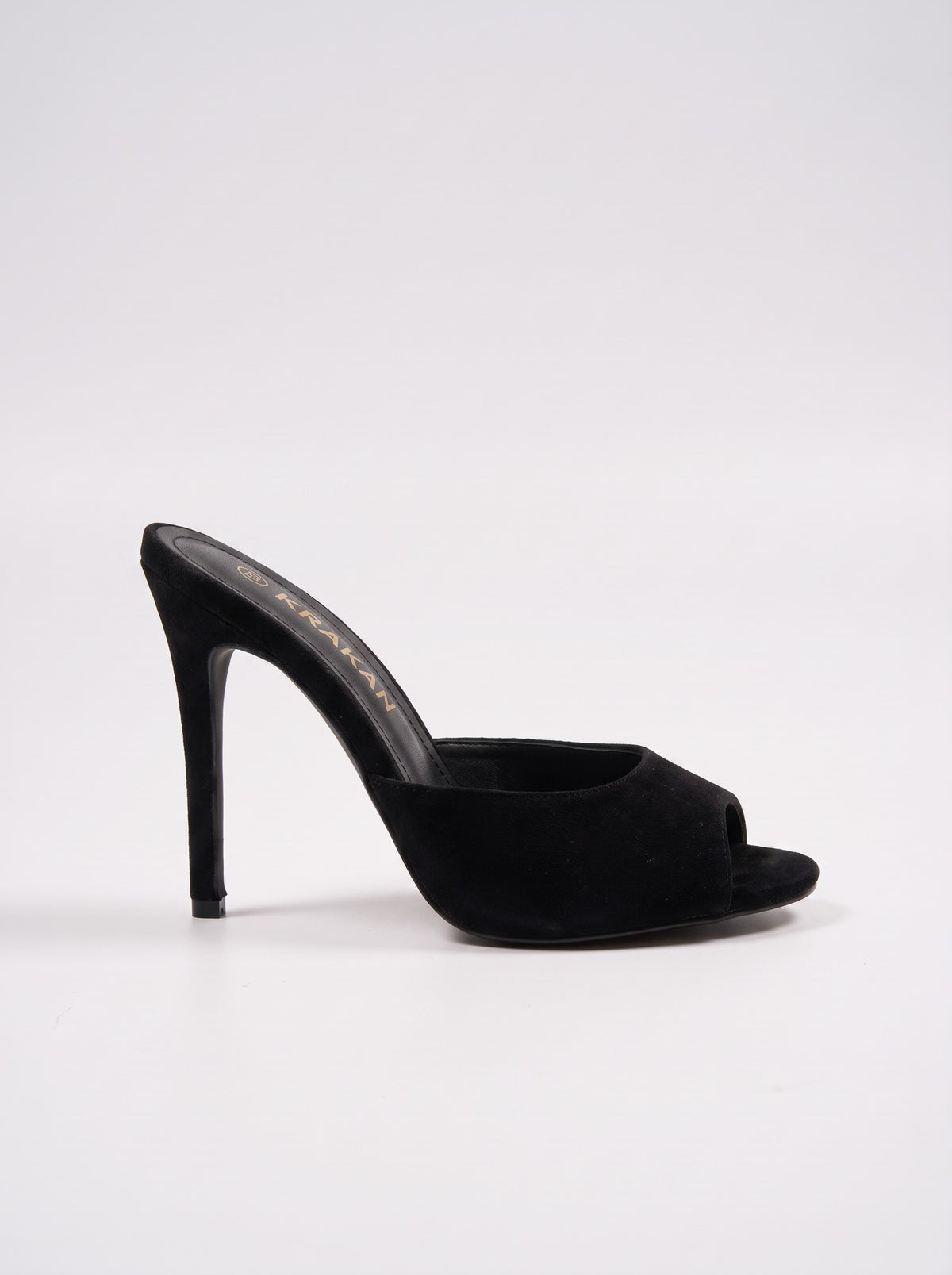 Mule Talon Everly-2 coloris Noir vue de profil