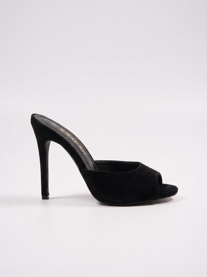 Mule Talon Everly-2 coloris Noir vue de profil