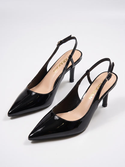 Escarpin Indira-2 coloris Noir vue trois-quarts