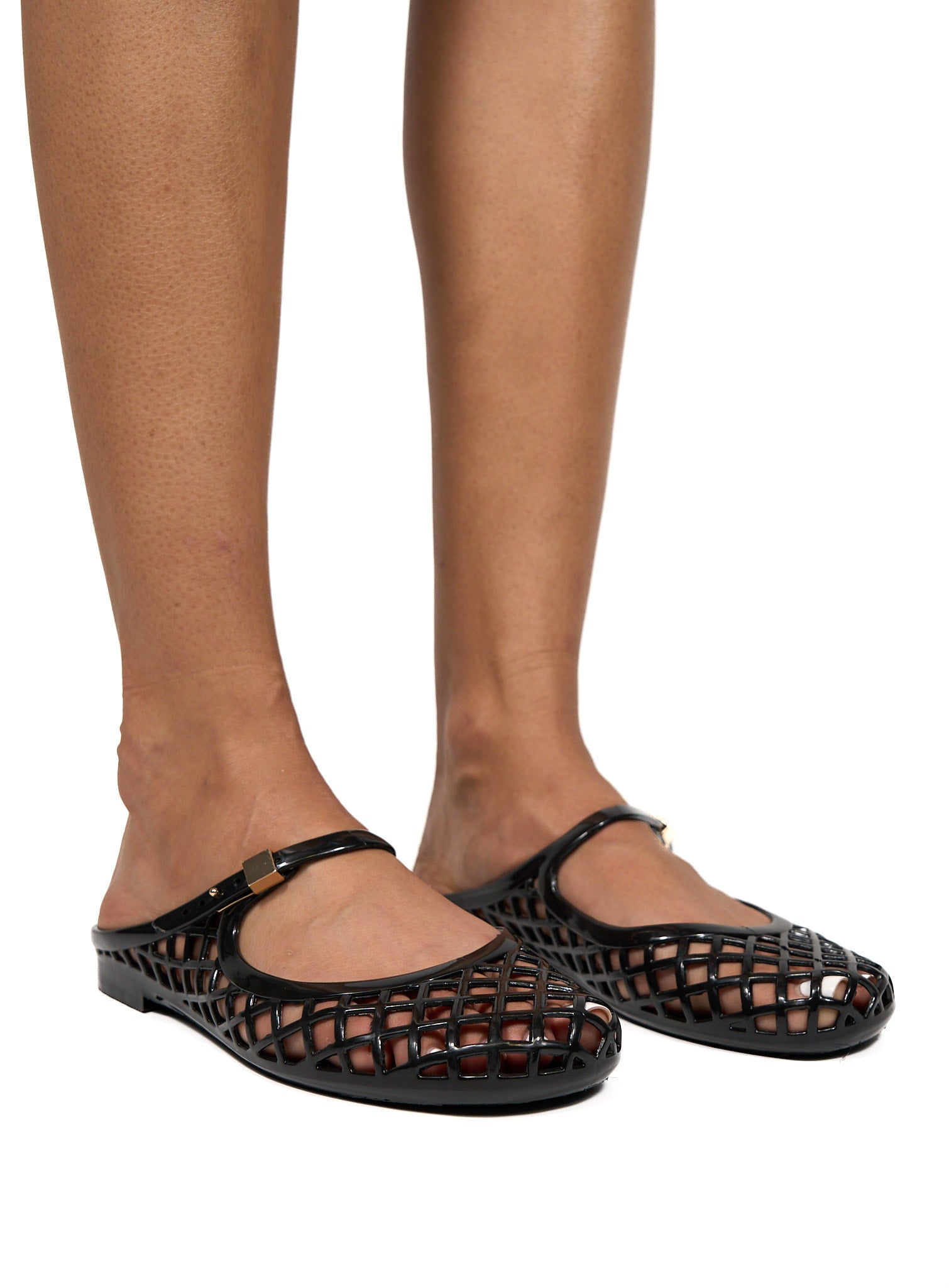 Mule Plat Lcww77r626 coloris noir sur fond blanc - vue 2
