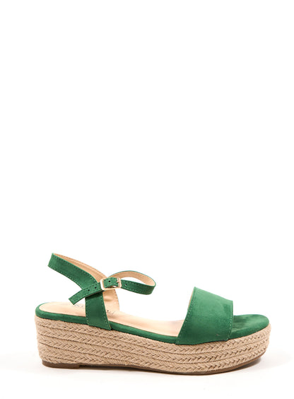 Sandale Compensee Mira - Influence Chaussure, Mules et Sandales, livraison Réunion 974 Vert / 35 Influence