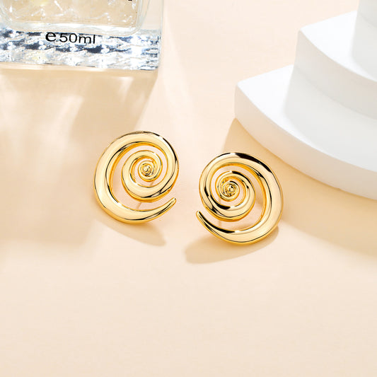 Boucles d’oreilles texturées dorées