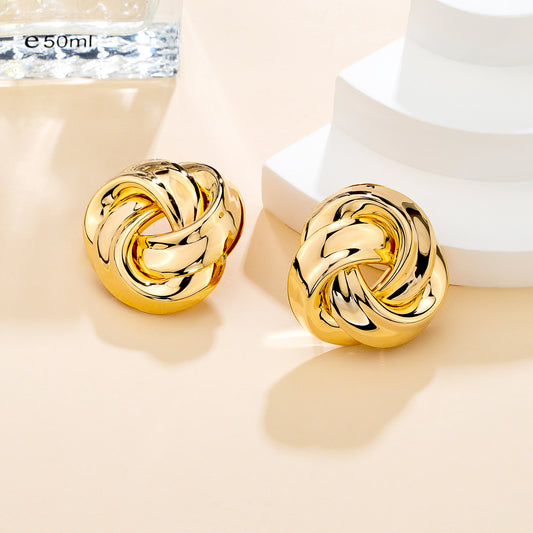 Boucles d’oreilles géométriques dorées