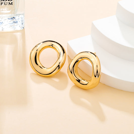 Boucles d’oreilles géométriques dorées