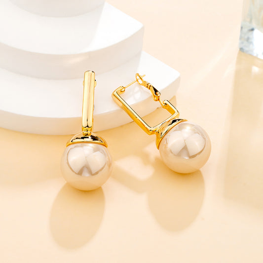 Boucles d'oreilles perle nacrée