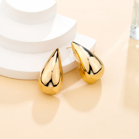 Boucles d’oreilles gouttes dorées
