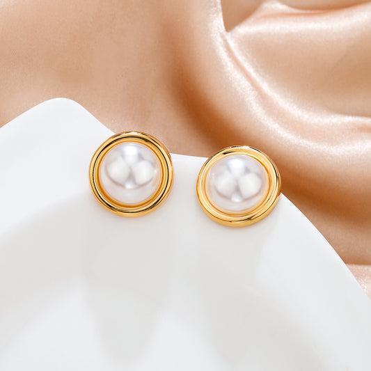 Boucles d’oreilles perle nacrée