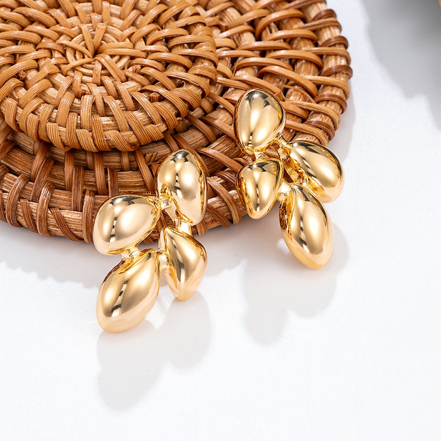 Boucles d'oreilles fleur dorée