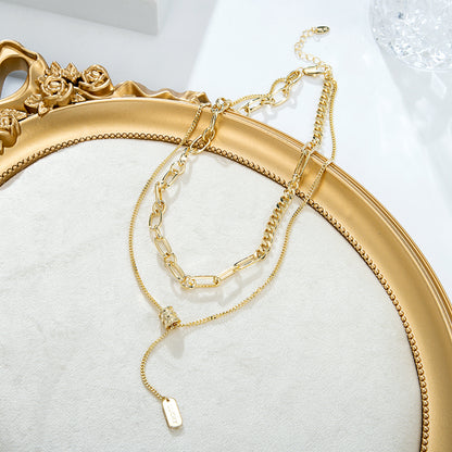 Collier Superposé Doré