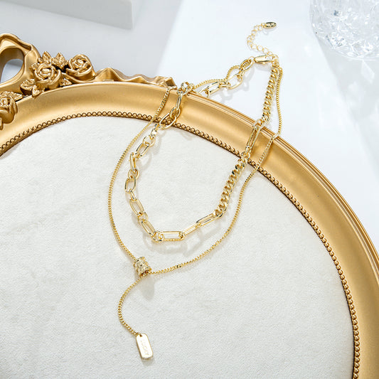 Collier Superposé Doré