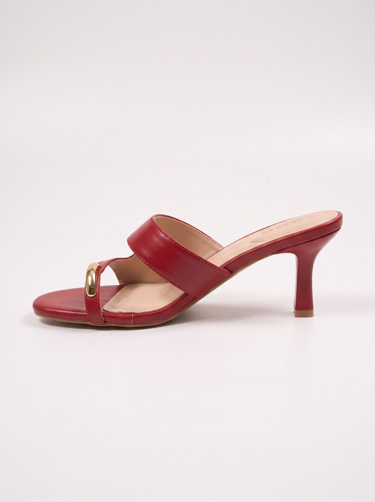 Mule Talon Ottavia coloris Bordeaux vue de profil