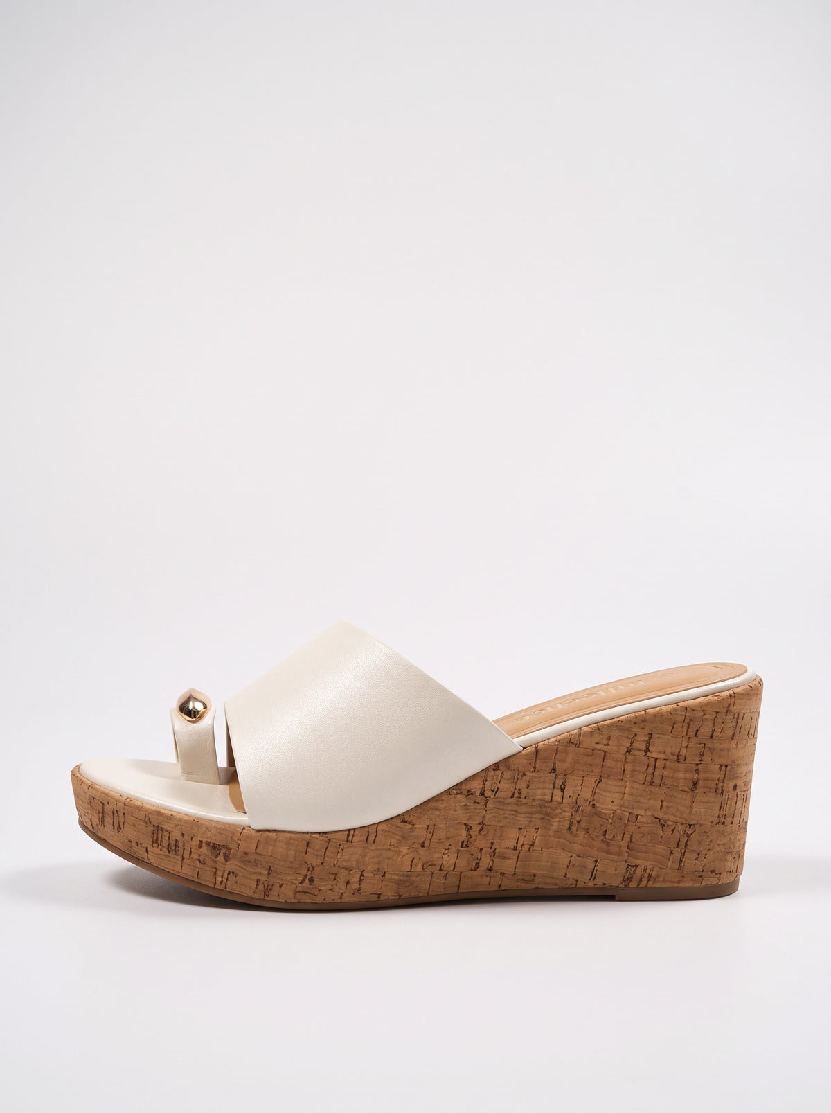 Mule Compensé Ottilie coloris Blanc vue de profil