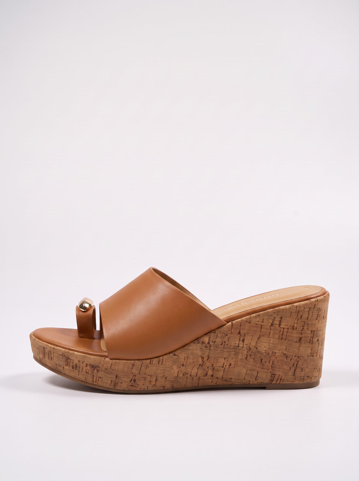 Mule Compensé Ottilie coloris Camel vue de profil