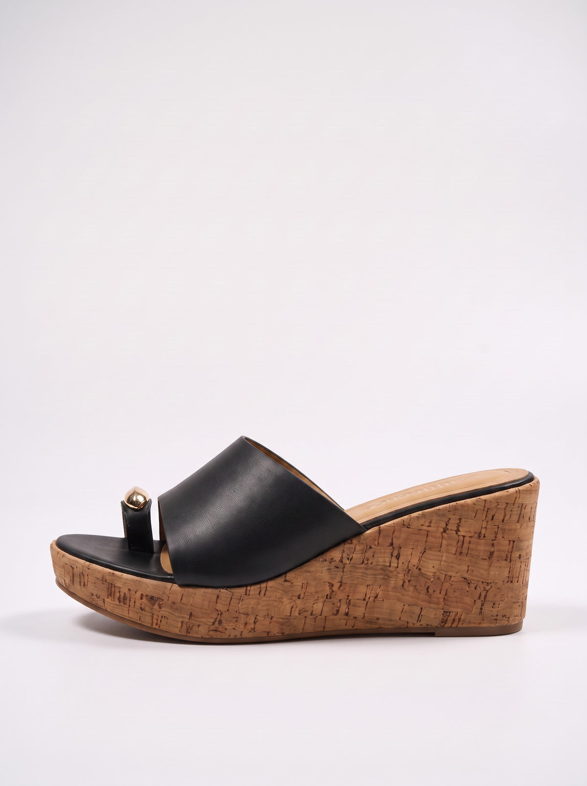 Mule Compensé Ottilie coloris Noir vue de profil