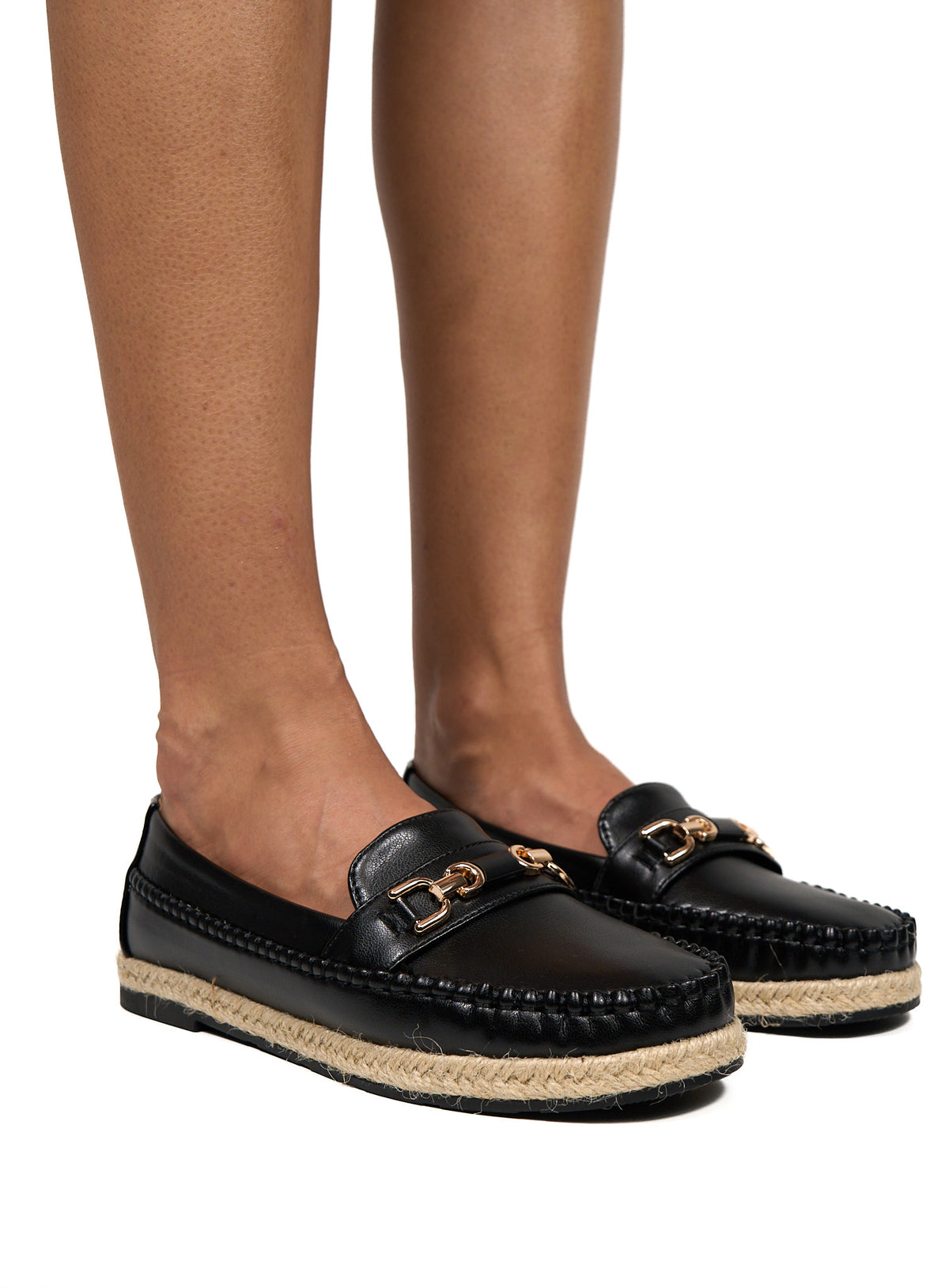 Mocassin Roksana coloris noir sur fond blanc - vue 2