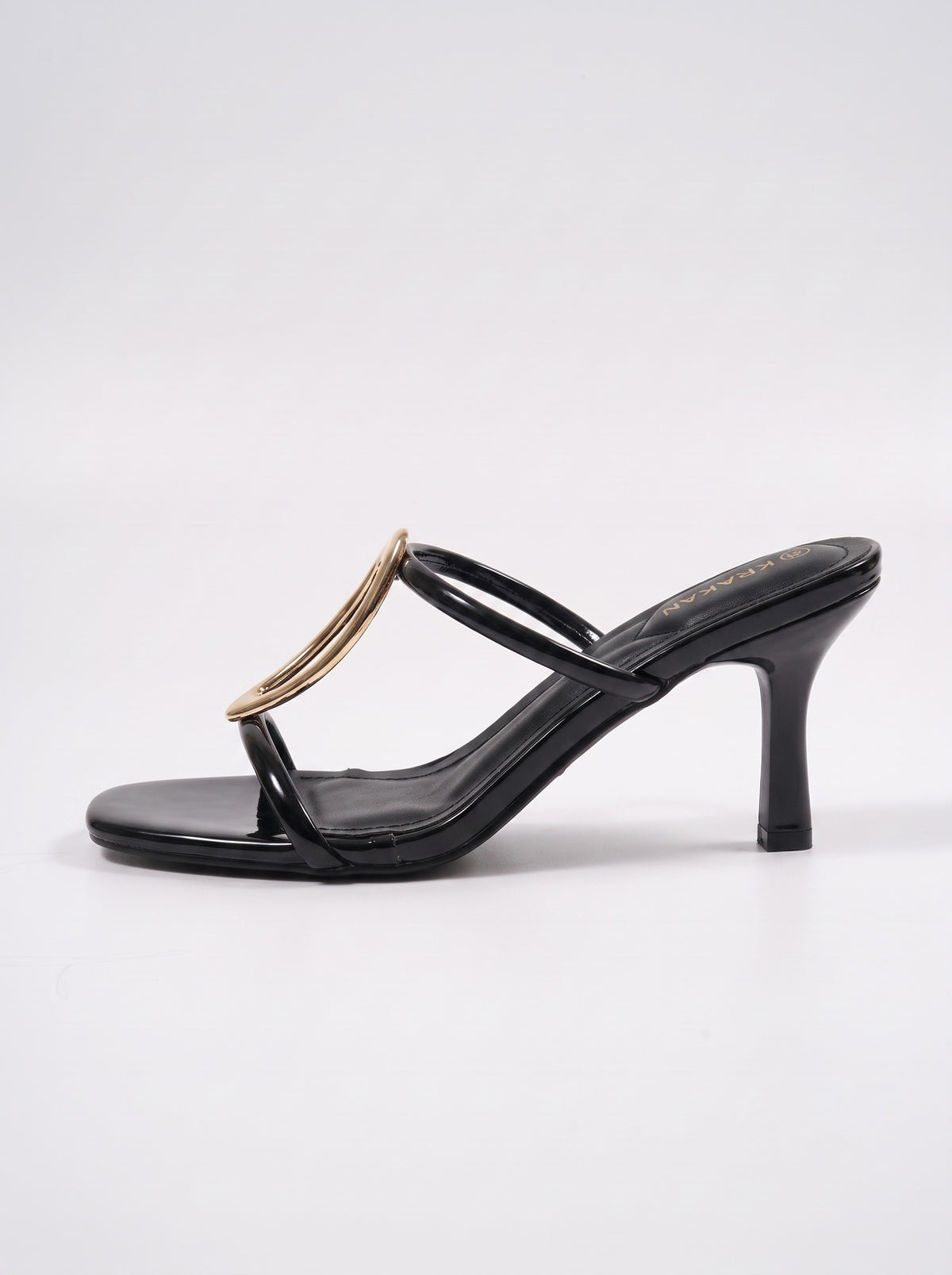 Mule Talon Rosabella coloris Noir vue de profil