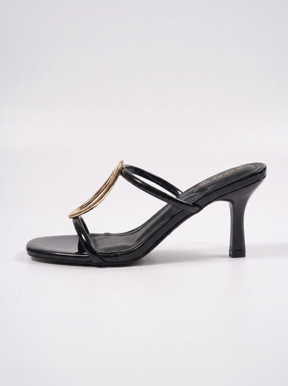 Mule Talon Rosabella coloris Noir vue de profil