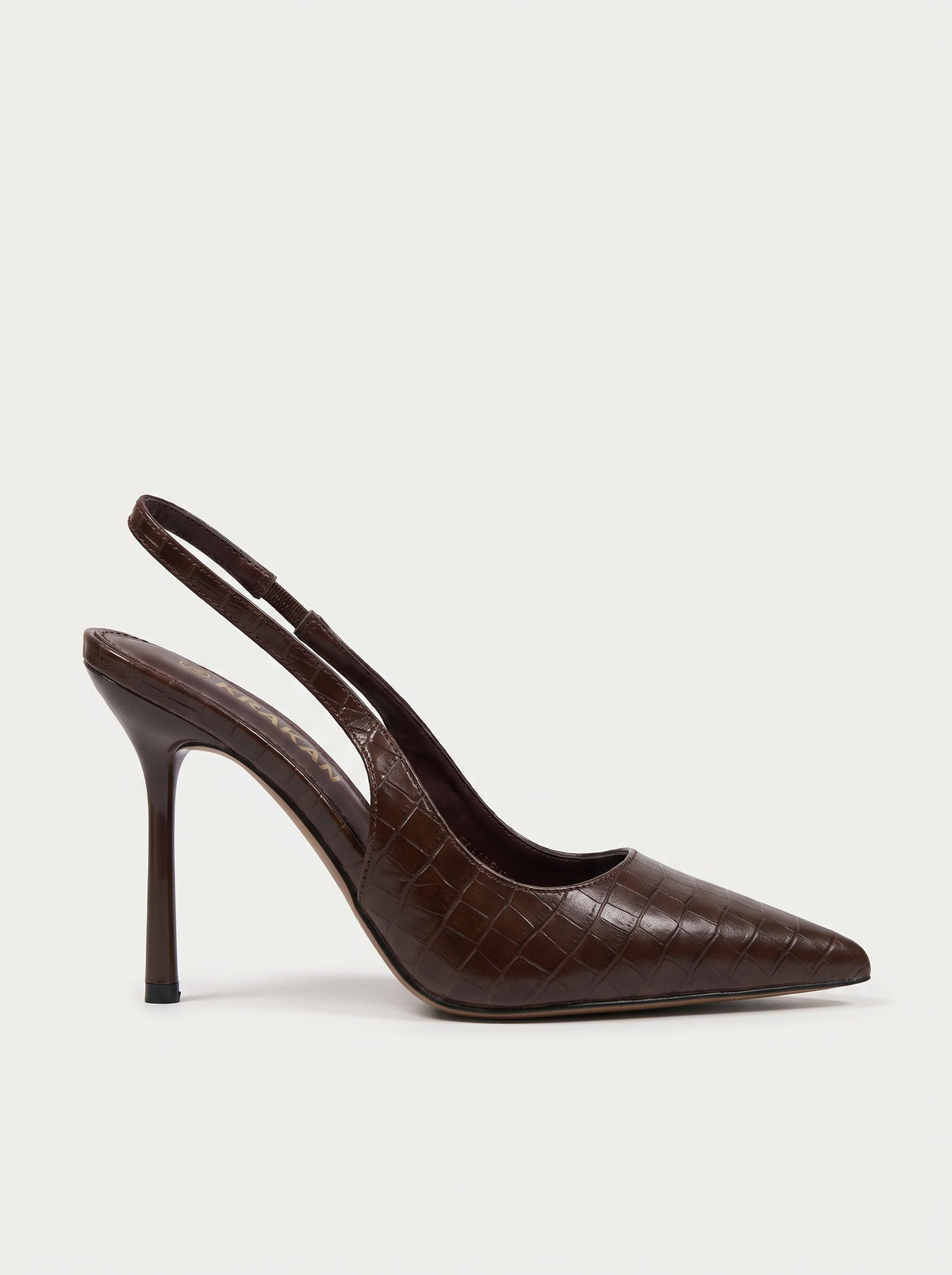 Escarpin Velmira coloris Choco vue de profil