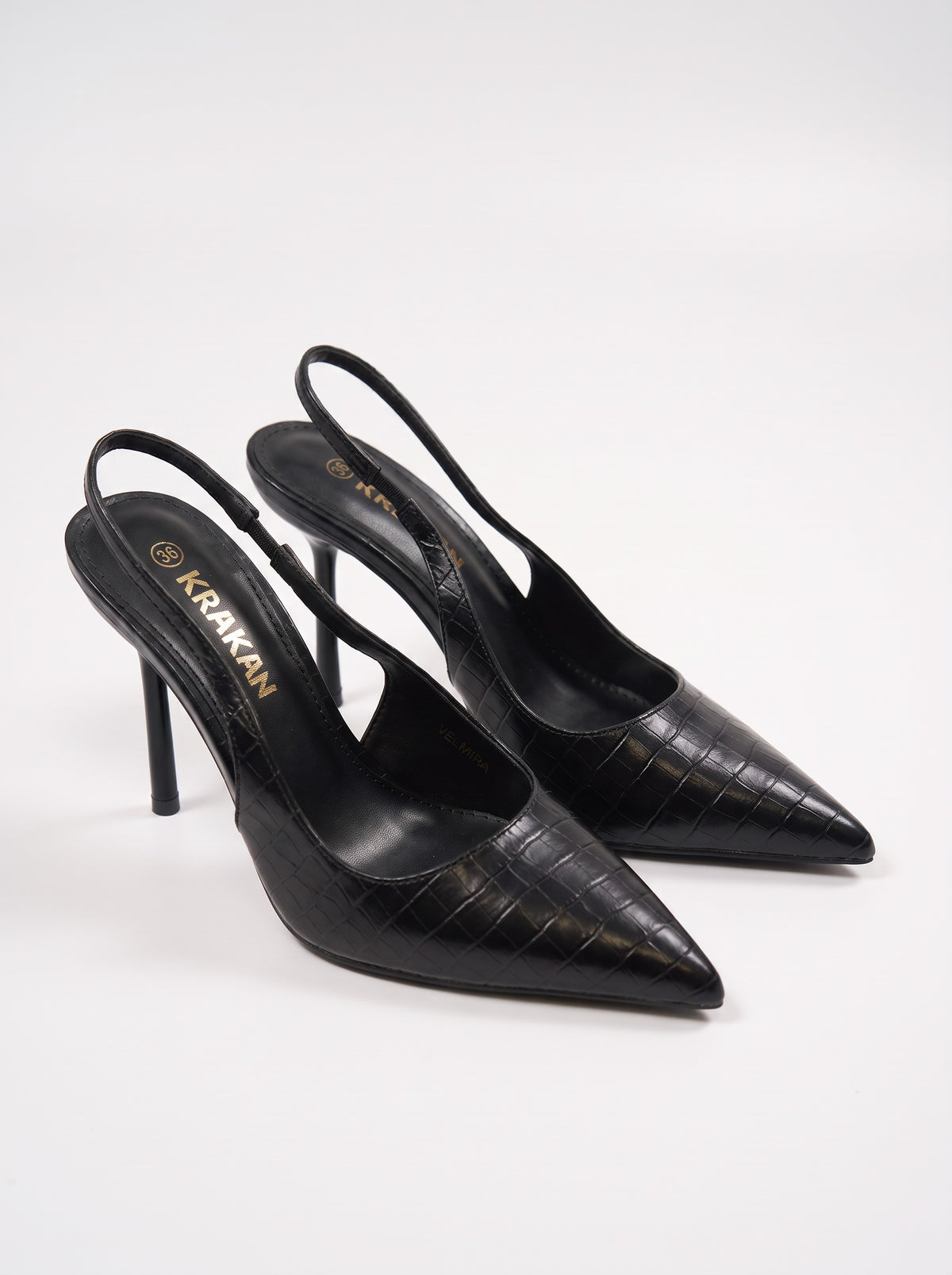 Escarpin Velmira coloris Noir vue trois-quarts
