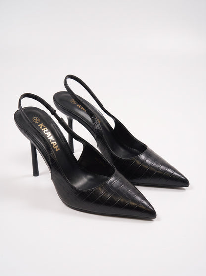 Escarpin Velmira coloris Noir vue trois-quarts