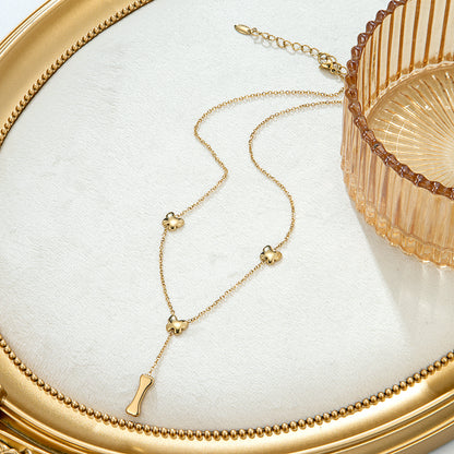 Collier chaîne papillons dorés pendentif