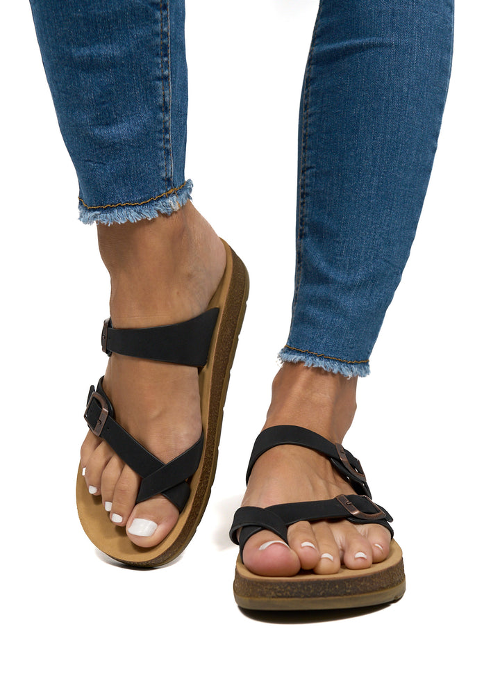 Mule confort Ziva noire — chaussure confort marche longue Influence Réunion
