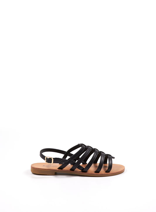 Sandale plate Asya - Influence Chaussure, Mules et Sandales, livraison Réunion 974 Noir / 36 Influence