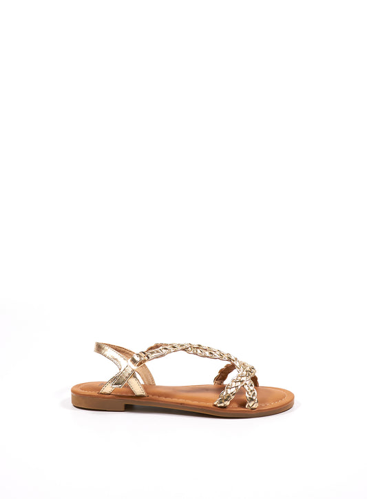 Sandale plate Anisa - Influence Chaussure, Mules et Sandales, livraison Réunion 974 Dore / 36 Influence
